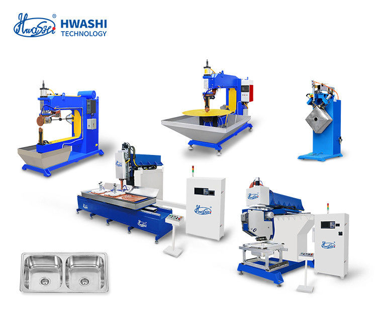Hwashi Inox SS304 রান্নাঘর ডাবল সিঙ্ক সিউম ওয়েল্ডিং মেশিন এবং স্টেইনলেস স্টীল সিএনসি সিঙ্ক পোলিশিং মেশিন গ্রাইন্ডার