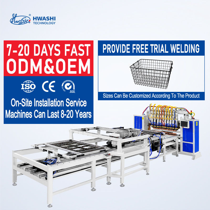 WL-SQ-100K Gantry Automatic Wire Shelf Welding Machine 100KVA 10 Welding Heads 1000mm Width